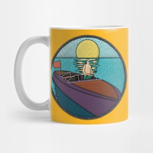 Vintage Boating Midlife Merit Badge Mug